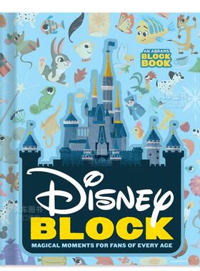 【预售】英文原版 Disney Block 迪斯尼经典动画电影绘本 镂空设计造型纸板书 An Abrams Block Book 异型书 Alphablock创意字母