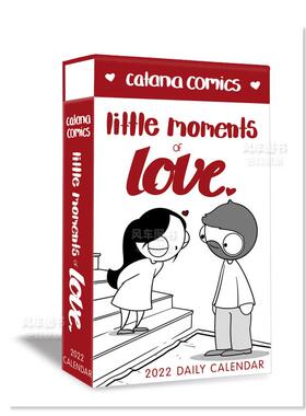 【现货】卡塔纳漫画爱的小瞬间2022年日历 Catana Comics Little Moments of Love 2022 Deluxe Day-to-Day Calendar 英文原版图