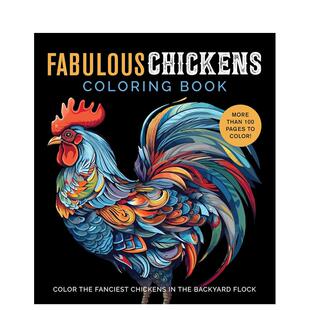 【预售】神奇小鸡 着色书 Fabulous Chickens Coloring Book 原版英文儿童趣味