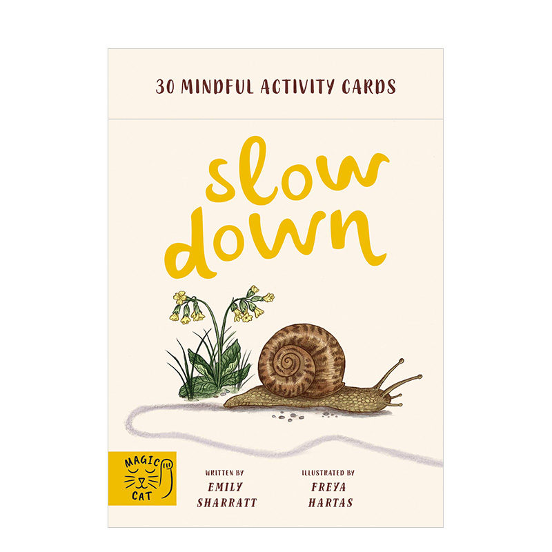【预售】放慢脚步:30张启发心灵的活动卡牌Slow Down: 30 mindful activity cards 创意心灵卡片产品 英文原版书籍进口