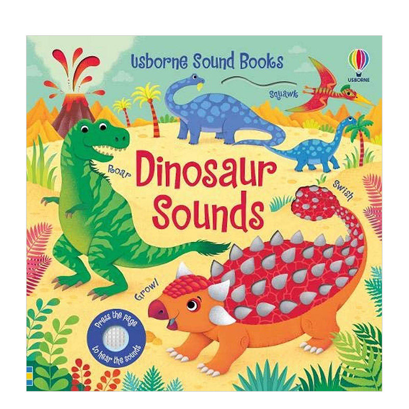 【现货】恐龙的声音dinosaur sounds 婴幼儿发声按钮互动声音启蒙精装