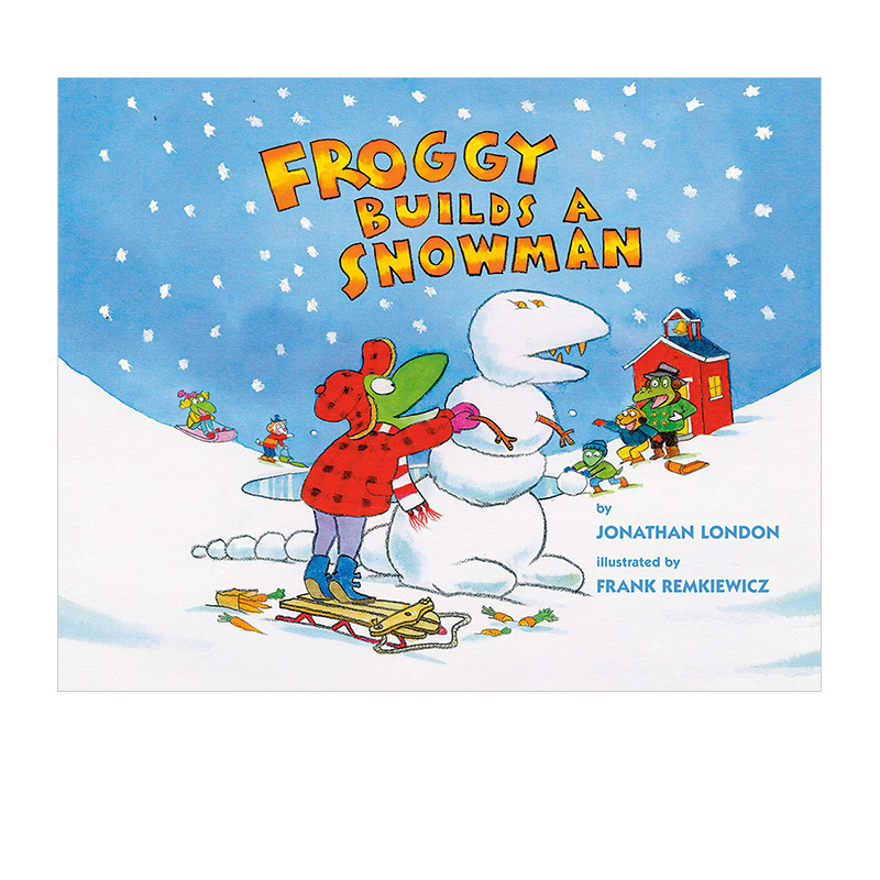 【预售】Froggy Builds A Snowman呱吉小青蛙堆雪人 英文原版儿童绘本书籍进口