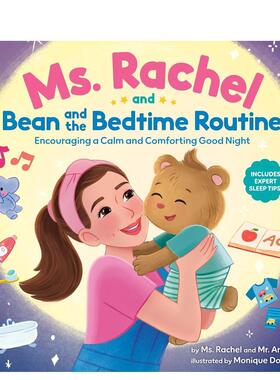 【预售】瑞秋老师与豆豆的睡前仪式：营造宁静温馨的夜晚 Ms. Rachel and Bean and the Bedtime Routine 原版英文儿童绘本图书
