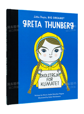 【现货】格雷塔·滕伯格Greta Thunberg 3-6岁儿童启蒙彩图艺术绘本 英文原版 早教学前教育人物故事 进口图书书籍