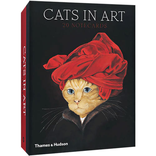 【现货】Cats in Art，艺术中的猫：20张明信片送礼套装盒 猫咪绘画书籍进口原版