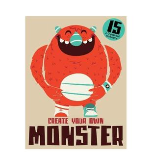 专属怪兽 Create 原版 现货 英文贴纸书图书书籍 Monster 制作你 Own Your