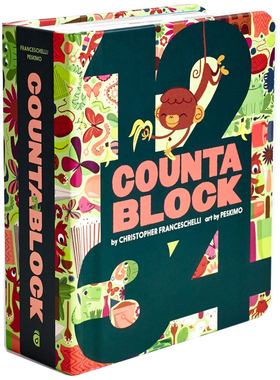 【现货】数数板绘本 宝宝英语绘本启蒙幼儿 Block Countablock Board Book 零基础0-3岁儿童早教书原版书书籍进口