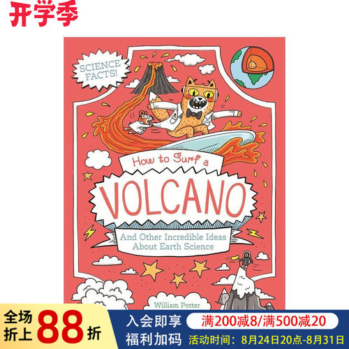 【橘猫博士科学笔记】火山冲浪-地球科学篇 How to Surf a Volcano and Other Incredible原版英文儿童漫画科普图书可单拍