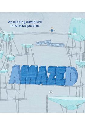 【预售】迷宫大冒险 Amazed 原版英文儿童趣味 十大迷宫关卡图书书籍