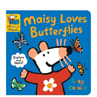 【预售】【小鼠波波爱地球】蝴蝶（英版）Maisy Loves Butterflies Lucy Cousins 原版英文儿童绘本 进口图书