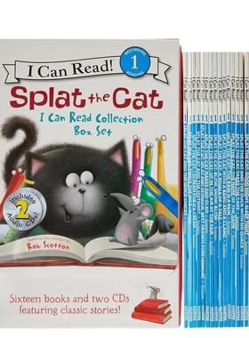 【现货】啪嗒猫合集 【I can read】Splat the Cat I Can Read Collection Box Set 原版英文儿童分阶阅读图书