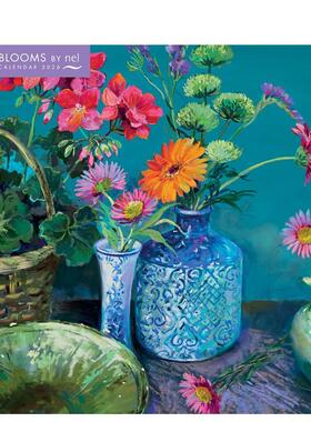 【预售】内尔·沃特莫尔 花卉绽放 2026年挂历（艺术日历） Blooms by Nel Whatmore Wall Calendar  原版日历 进口图书