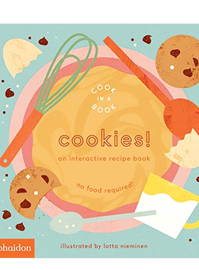 【预售】饼干!:一本互动食谱Cookies!: An Interactive Recipe Book 儿童趣味互动绘本书 英文原版 3-6岁孩子食物料理常识普及
