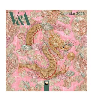【预售】V&A：中国纺织品 2026年迷你挂历（艺术日历） V&A: Chinese Textiles Mini Wall Calendar  原版日历 进口图书