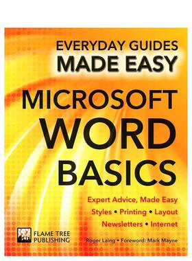 【现货】微软Word基础知识 Microsoft Word Basics 原版英文生活综合图书书籍