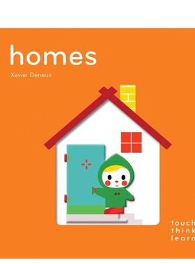 【现货】【触摸书】房屋 【TouchThinkLearn】Homes 原版英文儿童趣味图书书籍