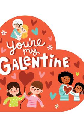 【预售】【异形纸板书】你是我的情人节 You're My Galentine 原版英文儿童绘本
