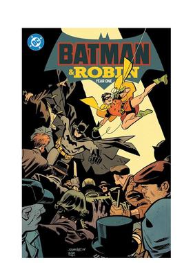 【预售】英文漫画 蝙蝠侠与罗宾：苐一年 Batman and Robin: Year One 原版英文图书