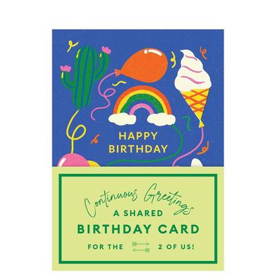 【预售】无价的时间胶囊：我们的生日贺卡书Continuous Greetings: A Shared Birthday Card for the Two of Us 原版英文