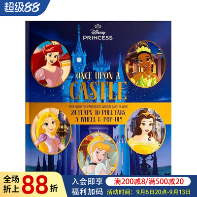 【预售】迪士尼公主：童话城堡 Disney Princess: Once Upon A Castle 原版英文儿童绘本 进口图书