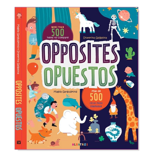 【预售】对立面 带西语单词 Opposites – Opuestos 英文儿童绘本原版图书进口外版书籍 Magda Gargulakova Albatros Media