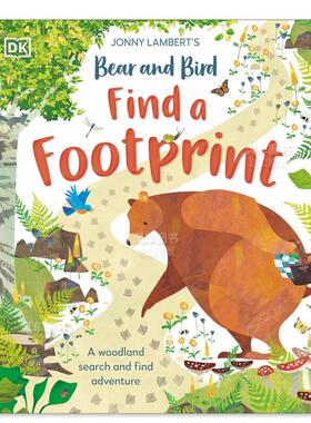【现货】熊与鸟：寻找足迹 Bear and Bird: Find a Footprint 英文儿童绘本原版图书外版进口书籍DK Children Jonny Lambert