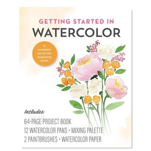 complete beginning 预售 水彩画入门套装 Getting 图书外 artist英文艺术技法原版 the Watercolor Started for kit set