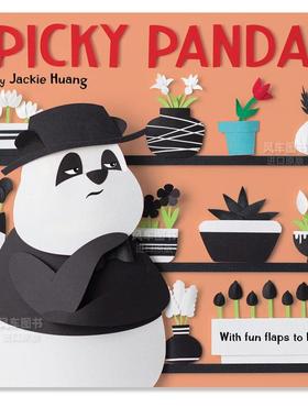 【现货】【翻翻立体机关书】挑剔的熊猫先生 Picky Panda (With Fun Flaps to Lift)英文儿童绘本原版图书进口书籍Jackie Huang