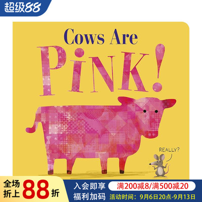 【预售】奶牛是粉红色的 Cows Are Pink 英文原版儿童绘本纸板书0-3岁进口英语启蒙读物书籍 动物/生态/环保