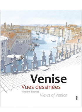 【现货】【城市景观水彩素描】威尼斯 Venise :  vues dessinées 原版法文艺术