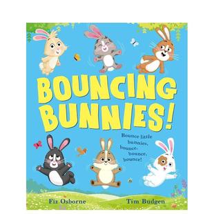 【预售】跳跃的兔子 Bouncing Bunnies 原版英文儿童绘本图书