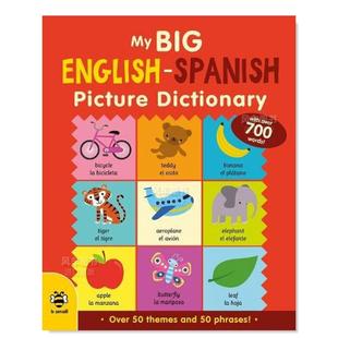 英语 进口书籍Vicky Spanish 预售 我 Picture 西班牙语配图词典 图书外版 Big Dictionary英文儿童自然拼读原版 English