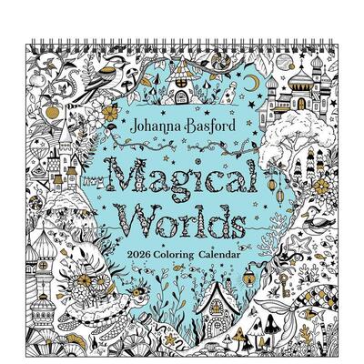 【预售】英国插画家乔汉娜·贝斯福作品 2026年涂色日历 Johanna Basford's 2026 Coloring Wall Calendar 原版日历图书书籍