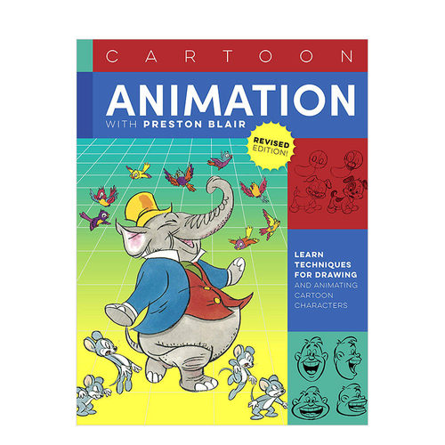 【预售】与普雷斯顿·布莱尔一同画卡通动画 Cartoon Animation with Preston Blair 艺术美术绘画技法入门指南英文原版书籍进口