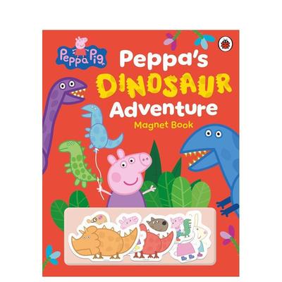 【现货】【小猪佩奇】佩奇的恐龙大冒险（磁贴书） 【Peppa Pig】 Peppa’s Dinosaur Adventure: Magnet Book 原版英文儿童绘本