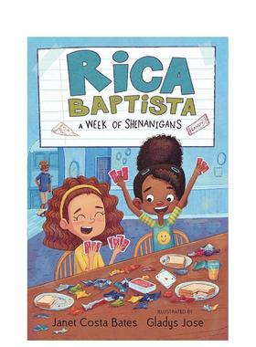 【预售】瑞卡·巴普蒂斯塔：一周的恶作剧 Rica Baptista: A Week of Shenanigans 原版英文儿童故事 进口图书