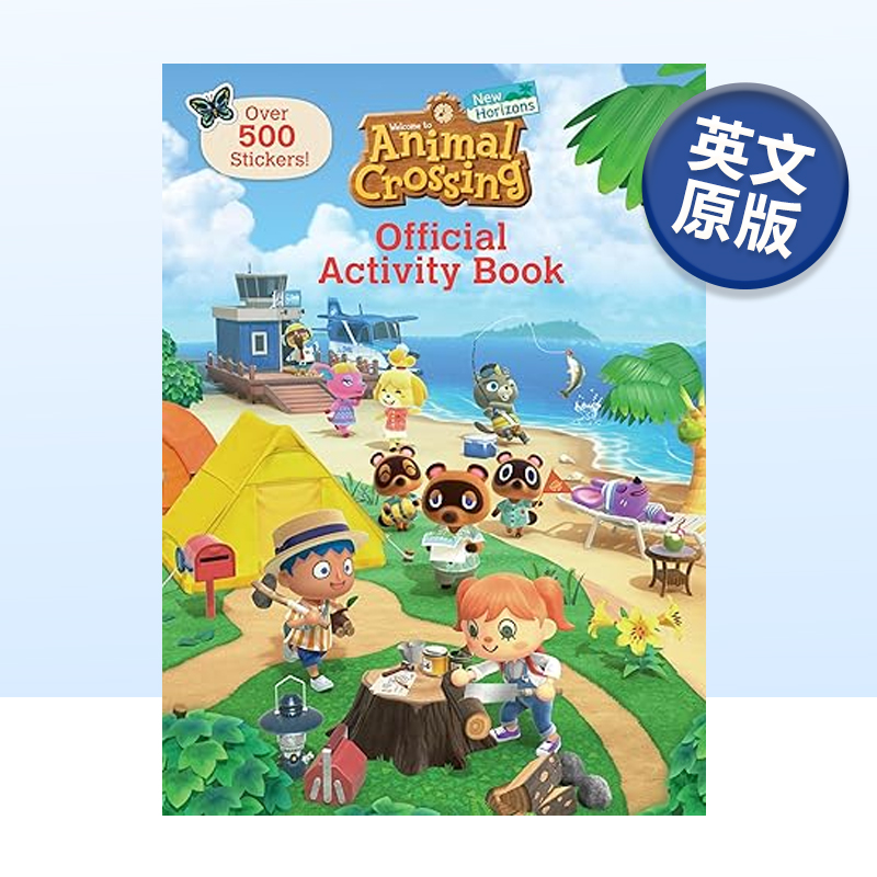 【预售】集合啦！动物森友会官方正版英语互动游戏活动手册Animal Crossing New Horizons Official Activity Book英文原版