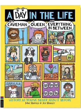 【现货】生活中的一天 现实人物的一天 A Day in the Life of Caveman Queen History 知识科普儿童绘本 英文原版进口图书