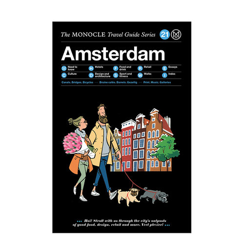 【现货】阿姆斯特丹The Monocle Travel Guide to Amsterdam 单片眼镜新出版荷兰首都城市资讯英文册子 新版书籍进口原版