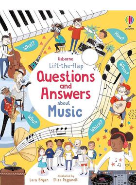 【预售】【翻翻书】关于音乐 【Lift-the-Flap Questions and Answers】About Music 原版英文儿童趣味图书