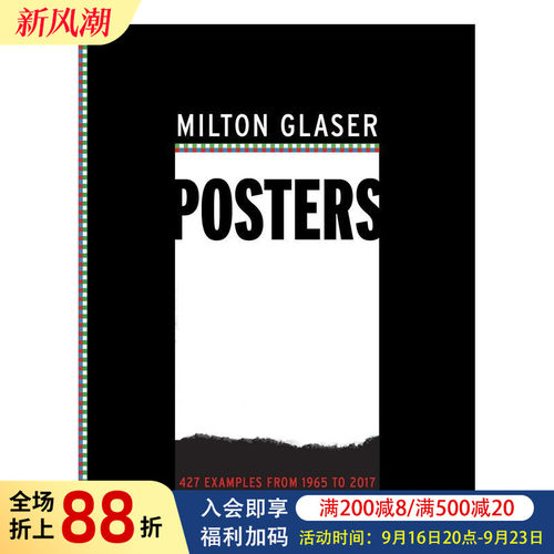 【预售】Milton Glaser Posters: 450 Examples from 1965 to 2017，米尔顿·格拉塞的海报:1965-2017的450个例子图书