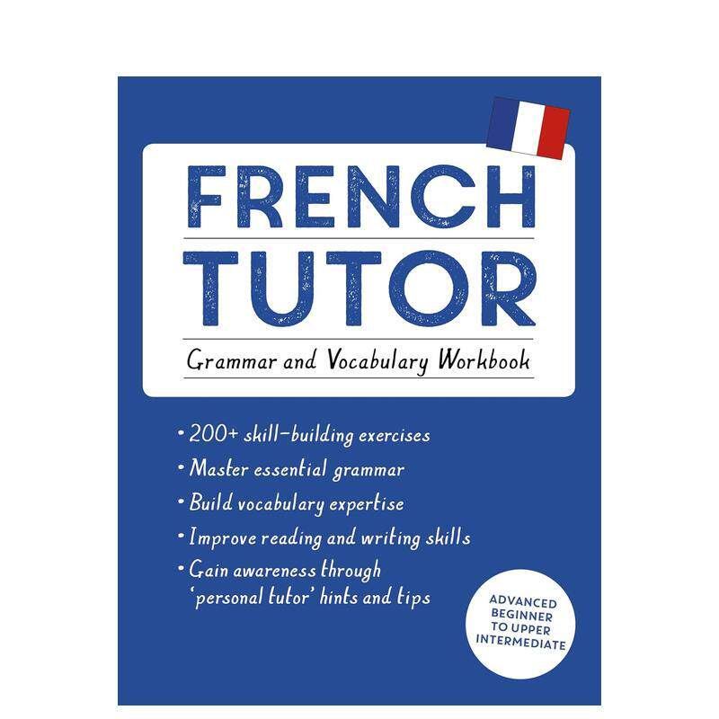 【预售】【语言自学练习册】法语：语法与词汇 French Tutor: Grammar and Vocabulary Workbook  原版英文语言学习
