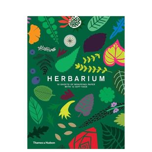 【现货】植物标本:包装纸 Herbarium Gift Wrap: 10 Sheets of Wrapping Paper with 12 Gift Tags 原版包装纸图书