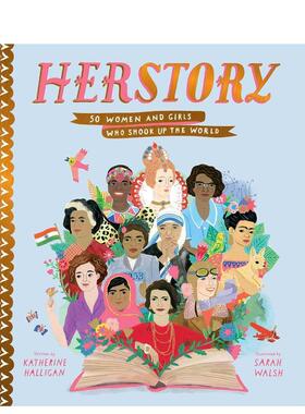 【预售】她的故事：50 位震撼世界的妇女和女孩Herstory: 50 Women and Girls Who Shook Up the World 原版英文儿童绘本