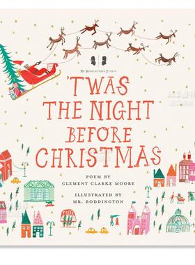 【预售】那是圣诞节前夜 Twas the Night Before Christmas 英文儿童绘本原版图书进口外版书籍 Clement Clarke Moore and Mr. Bo