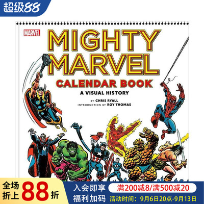 【预售】非凡漫威日历书：视觉历史 Mighty Marvel Calendar Book: A Visual History 原版日历图书
