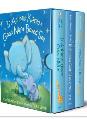 【预售】【拟人动物睡前故事】盒装套装 【If Animals Kissed Good Night】Boxed Set英文儿童绘本原版图书外版进口书籍Ann Whitf