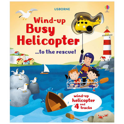 【现货】Wind-Up Busy Helicopter to the Rescue 扭动发条玩具书繁忙的直升机:营救原版进口图书书籍