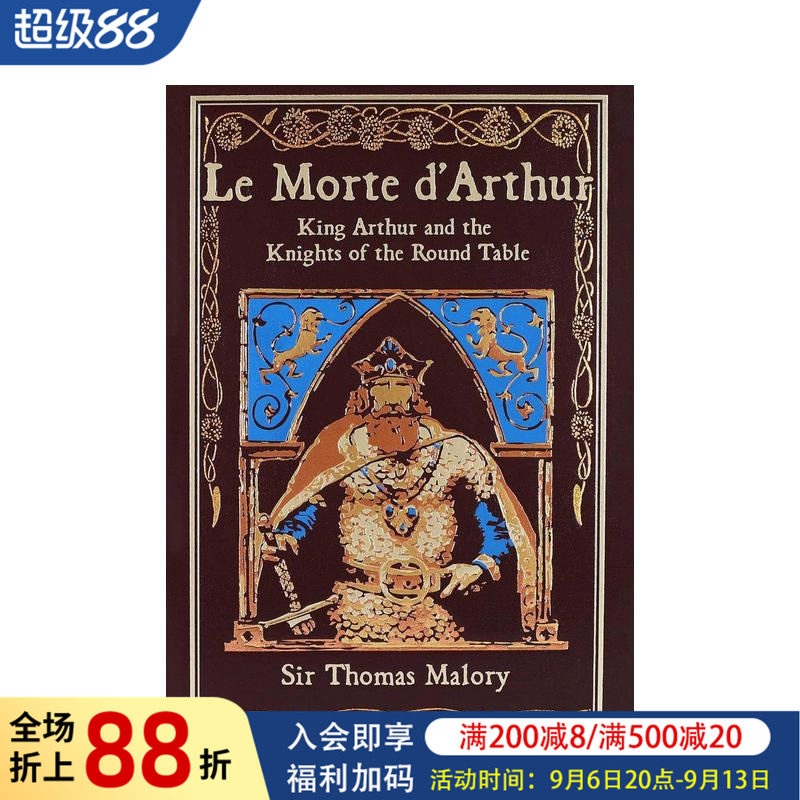 【预售】【皮封经典收藏】亚瑟王之死 【Leather-bound Classics】Le Morte d'Arthur 原版英文文学图书书籍图片
