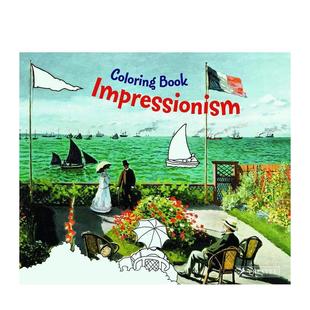 【现货】图画书印象派 coloring book-impressionism 原版英文艺术画册画集图书